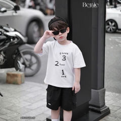 Set bộ thể thao Football cho bé trai áo tay ngắn họa tiết in chữ và số 10 kèm quần short size 9 tới 28kg BERNIE H1125B36