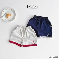 Set bộ cho bé trai áo tanktop họa tiết Bonjour phối màu kèm quần short size 9 tới 28kg BERNIE H0226B29