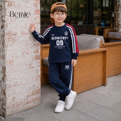 Set bộ dài tay áo thun raplang phối màu họa tiết Bernieboys kèm quần dài cho bé trai size 9 tới 26kg BERNIE V0426B35