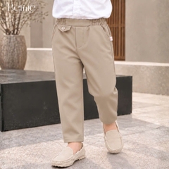 Quần dài quần âu chất chéo tuyết phối nắp túi cho bé trai phong cách thanh lịch size 9kg tới 28kg  BERNIE T0726Q22