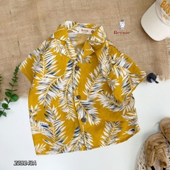 Áo sơ mi đũi đi biển cho bé trai bé gái họa tiết nổi bật áo đi chơi sành điệu 1 đến 7 tuổi BERNIE