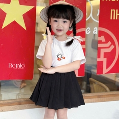 Áo thun tay ngắn unisex cho bé trai bé gái họa tiết in chữ Độc lập - Tự do size 9 tới 25kg BERNIE H0425A57