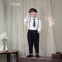 Set bộ sơ mi công tử tay dài 4 chi tiết cho bé trai mặc sinh nhật thôi nôi đám cưới 1 đến 7 tuổi BERNIE T0625B15