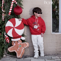 Áo noel áo hoodie tay dài màu đỏ giáng sinh cho bé trai bé gái Mery Christmas size 1 đến 7 tuổi BERNIE H1025A44