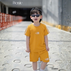 Set bộ thể thao cotton áo tay ngắn thêu Bernie Boy kèm quần short cho bé trai bé gái size 1 đến 7 tuổi H1125B34