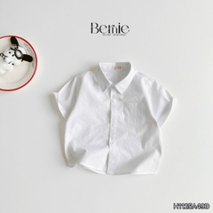Áo sơ mi tay ngắn Basic nhiều màu unisex cho bé trai bé gái size 9kg tới 25kg BERNIE H1125A49Đ