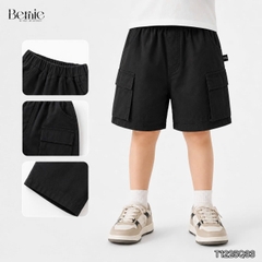 Quần short quần kaki đùi phối túi hộp 2 bên cho bé trai đi chơi đi học size 9 tới 28kg BERNIE T1225Q33