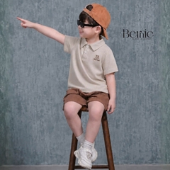 Áo thun áo polo thêu Bear nhiều màu cho bé trai đi học đi chơi size 9 đến 27kg BERNIE H0526A13Đ