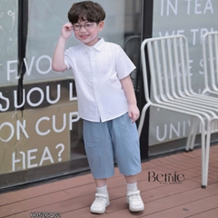 Quần ngố quần lửng chất bò giấy mềm phối túi cho bé trai size từ 1 đến 6 tuổi BERNIE KIDS H0526Q02