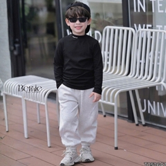 Áo thun cố lọ áo giữ nhiệt cổ 3 phân dài tay Minimal cho bé trai bé gái chất thun cotton 9 đến 28kg BERNIE T0526A72