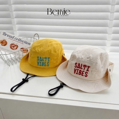 Mũ tai bèo có dây rút và nút bấm unisex cho bé trai bé gái đi chơi đi biển chụp hình xinh yêu 1 đến 4 tuổi BERNIE HL349