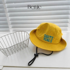 Mũ tai bèo có dây rút và nút bấm unisex cho bé trai bé gái đi chơi đi biển chụp hình xinh yêu 1 đến 4 tuổi BERNIE HL349