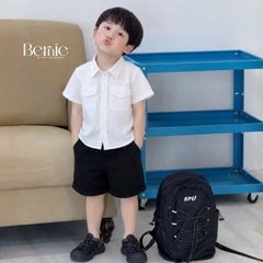 Set bộ sơ mi Vigorous áo sơ mi tay ngắn kèm quần short cho bé trai từ 9 đến 28kg BERNIE H0726Q25