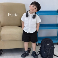 Set bộ sơ mi Vigorous áo sơ mi tay ngắn kèm quần short cho bé trai từ 9 đến 28kg BERNIE H0726Q25