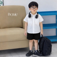 Set bộ sơ mi Vigorous áo sơ mi tay ngắn kèm quần short cho bé trai từ 9 đến 28kg BERNIE H0726Q25