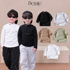 Áo thun cố lọ áo giữ nhiệt cổ 3 phân dài tay Minimal cho bé trai bé gái chất thun cotton 9 đến 28kg BERNIE T0526A72