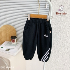 Quần dài thể thao cho bé trai bé gái dáng jogger năng động màu sắc basic 8 đến 25kg BERNIE