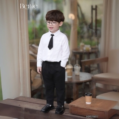Set bộ sơ mi dài tay áo sơ mi kèm quần kaki dài phối cà vạt cho bé trai Classic Boy 9 đến 28kg BERNIE H0625B17
