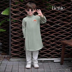 Set áo dài cách tân kèm quần cho bé trai chất lụa vân Thiên tử mặc Tết size 9 đến 25kg BERNIE H0925B11