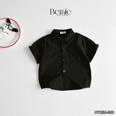 Áo sơ mi tay ngắn Basic nhiều màu unisex cho bé trai bé gái size 9kg tới 25kg BERNIE H1125A49Đ