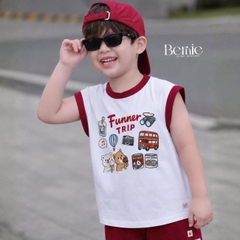 Áo thun áo tanktop sắc màu phong cách hàn quốc cho bé đi chơi đi học size 1 tới 7 tuổi BERNIE H0326B03Đ