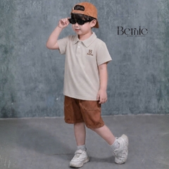 Áo thun áo polo thêu Bear nhiều màu cho bé trai đi học đi chơi size 9 đến 27kg BERNIE H0526A13Đ