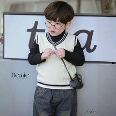 Áo gi lê len vặn thừng cho bé trai bé gái phong cách Hàn quốc size 9 tới 25kg BERNIE T1025A19