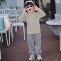 Áo thun cố lọ áo giữ nhiệt cổ 3 phân dài tay Minimal cho bé trai bé gái chất thun cotton 9 đến 28kg BERNIE T0526A72