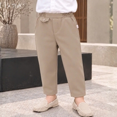 Quần dài quần âu chất chéo tuyết phối nắp túi cho bé trai phong cách thanh lịch size 9kg tới 28kg  BERNIE T0726Q22