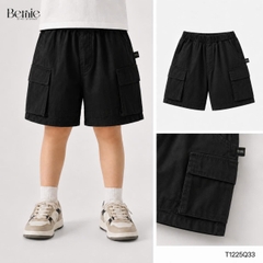 Quần short quần kaki đùi phối túi hộp 2 bên cho bé trai đi chơi đi học size 9 tới 28kg BERNIE T1225Q33