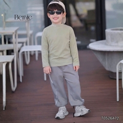 Áo thun cố lọ áo giữ nhiệt cổ 3 phân dài tay Minimal cho bé trai bé gái chất thun cotton 9 đến 28kg BERNIE T0526A72