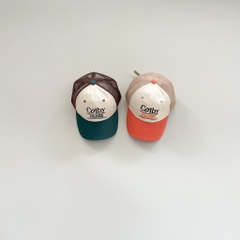 Mũ lưỡi trai thêu chữ Colby phối màu phong cách Hàn quốc cho bé trai bé gái 4 tới 7 tuổi BERNIE
