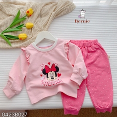 Set bộ quần áo thun dài tay cho bé gái pony và minnie kèm quần phong cách hàn quốc 1 đến 7 tuổi BERNIE kids
