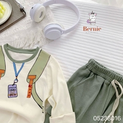 Set đồ bộ thun dài tay nhà thám hiểm Stella tour phong cách hàn quốc cho bé trai bé 1 đến 7 tuổi BERNIE