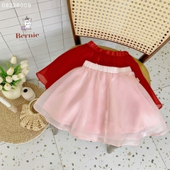 Áo dài tết chân váy cách tân bé trai bé gái BERNIE kids phối viền thêu thỏ 1 đến 7 tuổi 0823B009