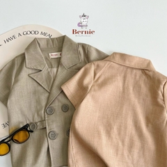 Áo khoác vest blazer cho bé trai bé gái phong cách hàn quốc lót 2 lớp BERNIE cho bé từ 9 đến 25kg