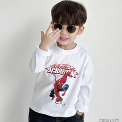 Áo phông áo thun dài tay họa tiết siêu nhân người nhện cho bé trai size 1 đến 7 tuổi BERNIE 0524A27