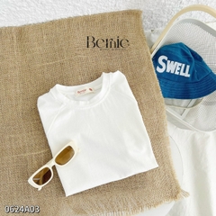 Áo thun unisex tay ngắn raplang chất cotton cho bé mặc đi học đi chơi 1 tới 7 tuổi BERNIE 0624A03