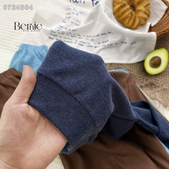 Set bộ thun  bozip dài tay thêu ngực cho bé trai phong cách hàn quốc size 1 đến 7 tuổi BERNIE 0724B04