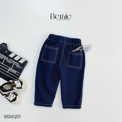 Quần dài quần denim phối chỉ nổi cho bé trai phong cách sành điệu 1 đến 7 tuổi BERNIE 0624Q37
