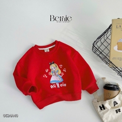 Áo sweater tay dài họa tiết in hình công chúa dễ thương cho bé gái 1 đến 7 tuổi BERNIE 0624A40