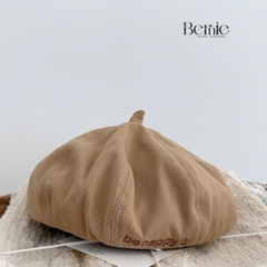 Mũ nồi thêu chữ Be happy bé trai bé gái unisex phong cách hàn quốc 1 đến 5 tuổi BERNIE kids