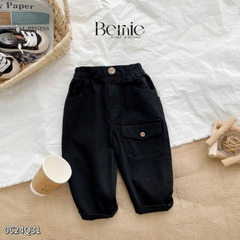 Quần kaki dài bé trai phối túi hộp đính cúc nhiều màu bé trai đi học đi chơi 1đến 7t BERNIE 0624Q32