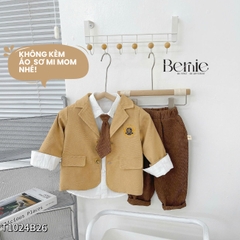  Set vest công tử Blazer T0924B13 3 chi tiết phong cách hàn quốc cho bé trai 1 đến 7 tuổi Bernie 0824B51