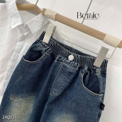 Quần dài quần denim phối túi, Wax phong cách cho bé trai phong cách sành điệu 1 đến 7 tuổi BERNIE 24Q026