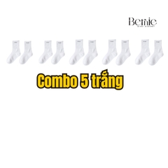 Tất logo chữ trơn bernie HL