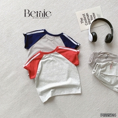 Set bộ tay ngắn thể thao áo raplang họa tiết Hawkins kèm quần short cho bé trai bé gái size 1 đến 7 tuổi BERNIE P0225B14