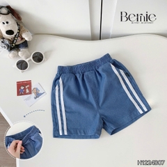  Set bộ cộc tay siêu nhân điện quang áo thun cotton và quần short denim bé trai 1 đến 7 tuổi BERNIE H1224B07