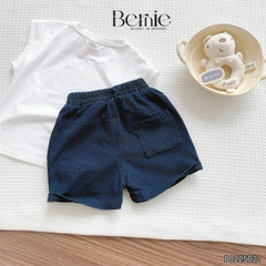 Set bộ tanktop cho bé trai áo thun tanktop họa tiết hình in cute kèm quần short jean 9kg đến 28kg BERNIE P0225B21