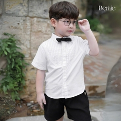 Set sơ mi bé trai công tử có nơ mặc thôi nôi sinh nhật sự kiện 1 đến 7 tuổi BERNIE H0525B34